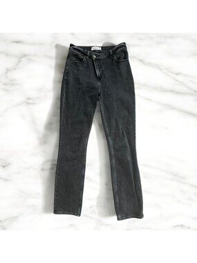 ABERCROMBIE & FITCH  The 90s Slim Straight Ultra High Rise Gray Jeans Sz 27 US 4